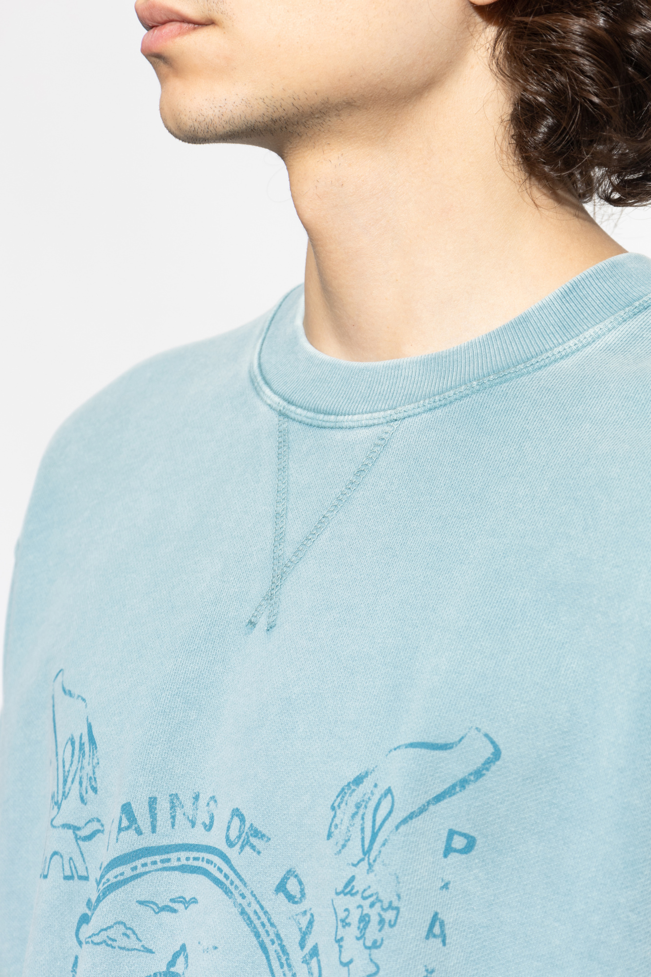 Blue Sweatshirt with print Maison Kitsuné - Vitkac Canada